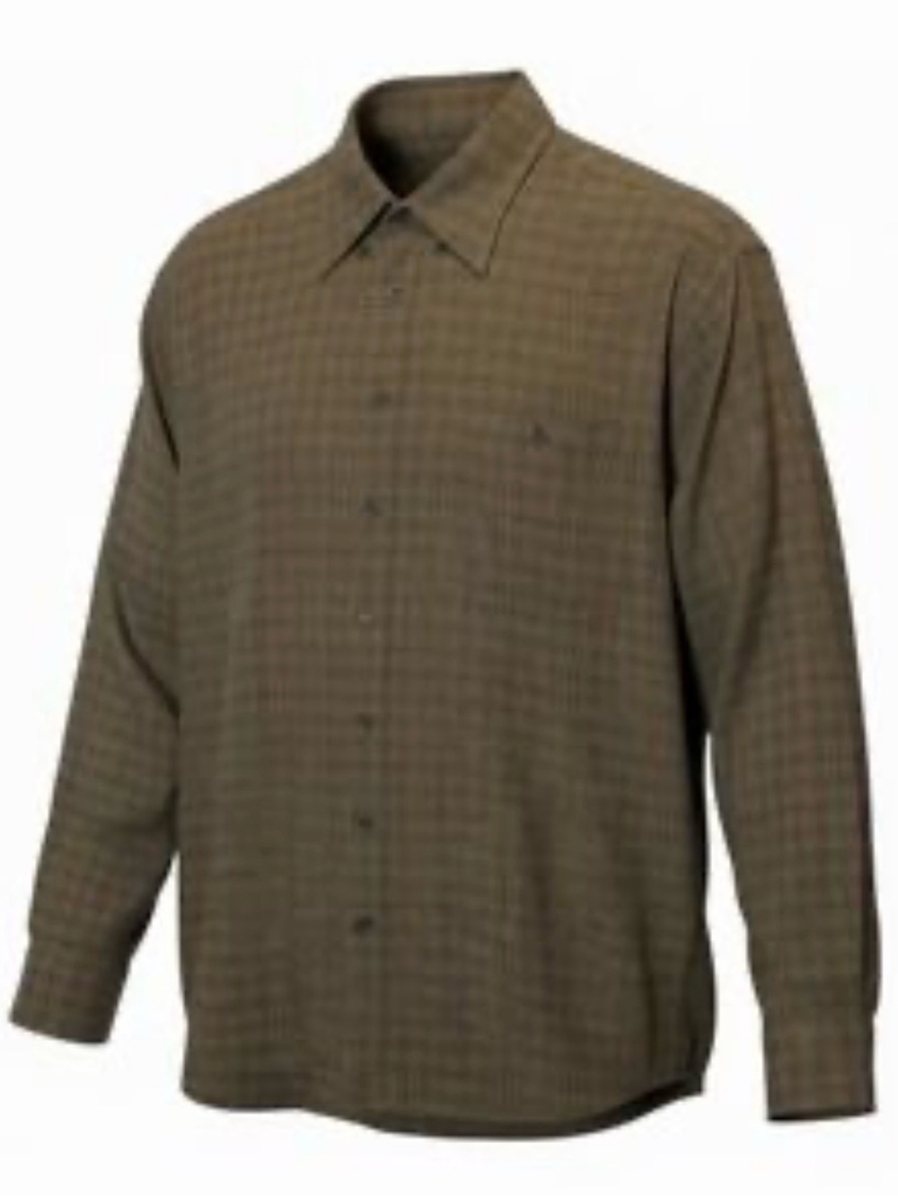 Scott Barber Brown Plaid Mens M LS Shirt  Cotton